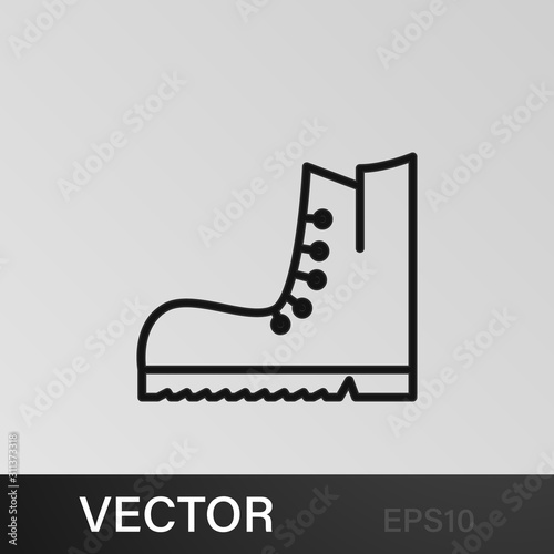 military boots icon. Element of safari for mobile concept and web apps illustration. Thin line icon for website design and development, app development on white background