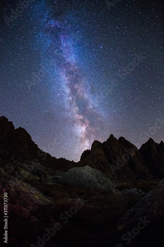 Valley Tatra Mountains at night