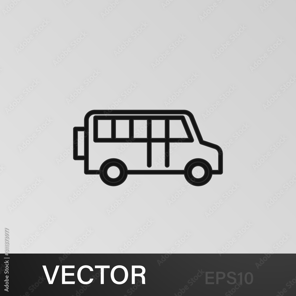 bus icon. Element of safari for mobile concept and web apps illustration. Thin line icon for website design and development, app development on white background