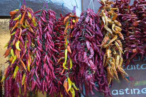 Spices and herbs on display at Spice Market, Aromatic Spices in the Local Market	
