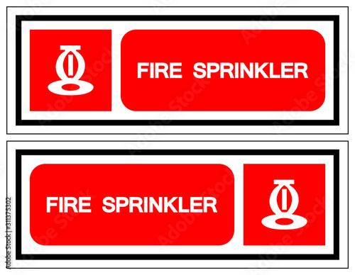 Fire Sprinkler Symbol Sign, Vector Illustration, Isolate On White Background Label. EPS10