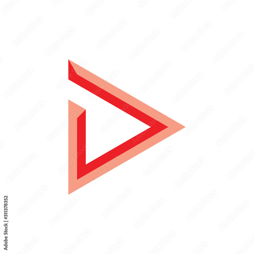 letter d triangle geometric logo vector letter d triangle geometric logo vector