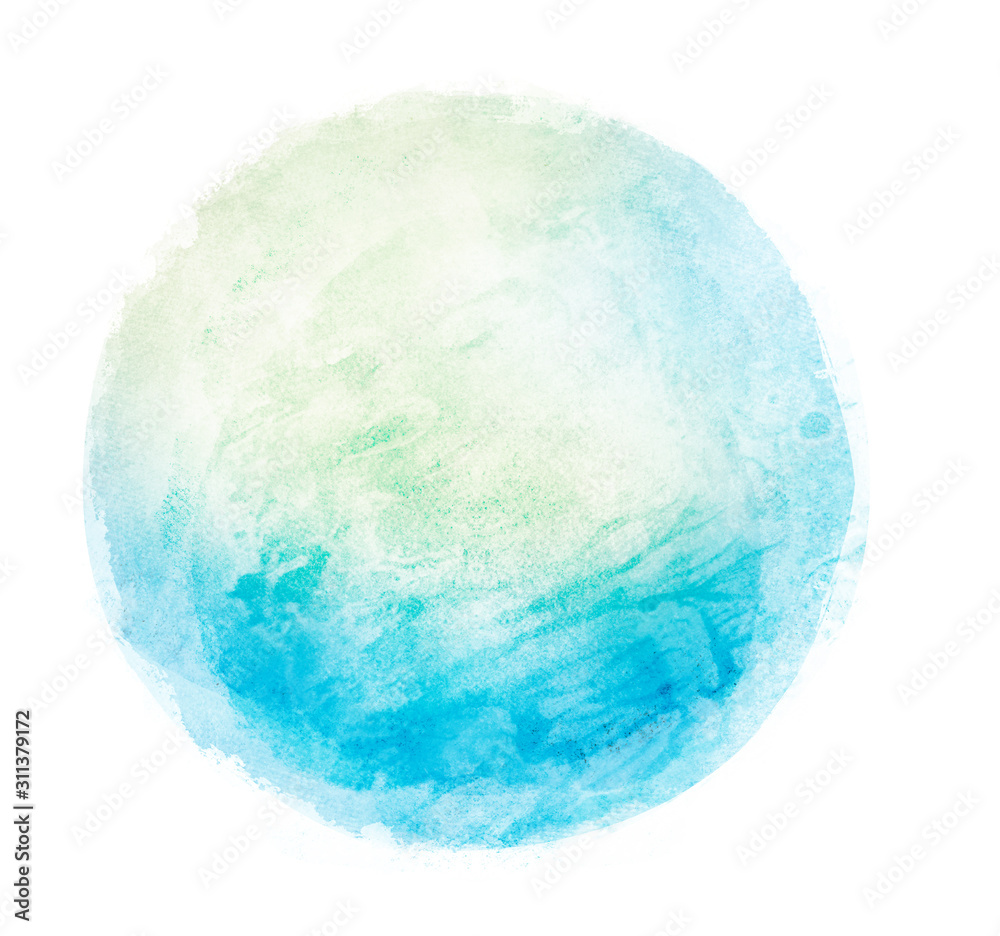Watercolor circle on white as background Watercolor circle on white as background