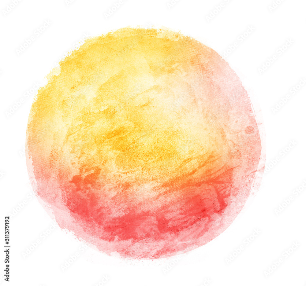 Watercolor circle on white as background Watercolor circle on white as background