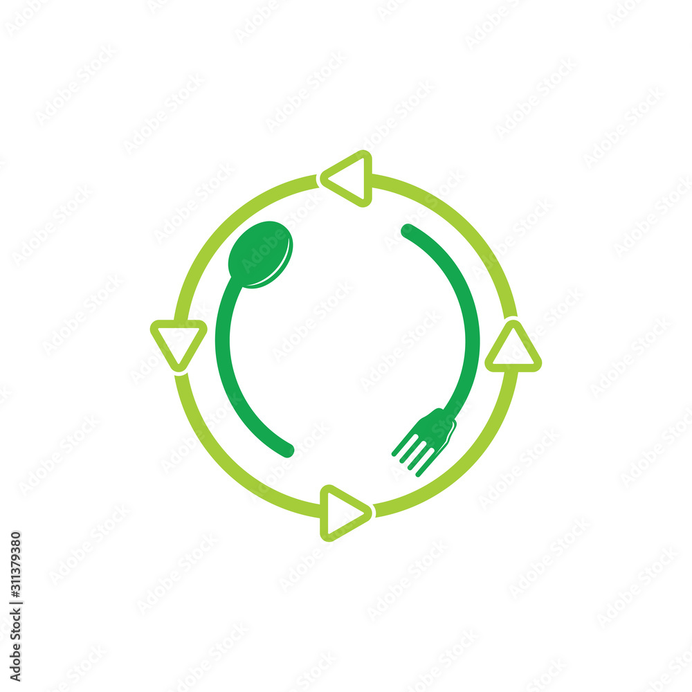 circle rotation food recycle arrow symbol vector circle rotation food recycle arrow symbol vector