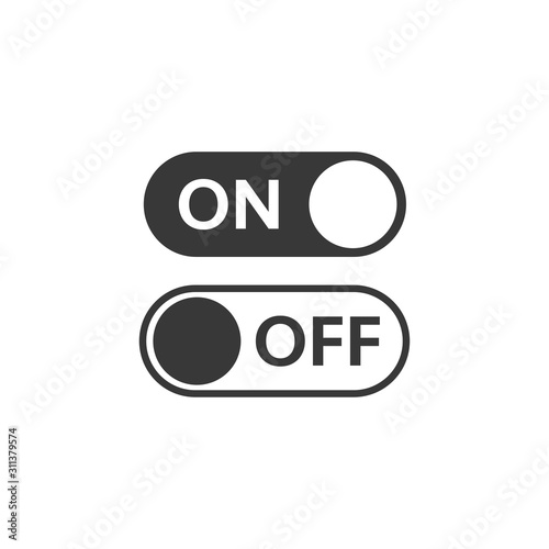 Vector illustration of on and off icons. Mode Toggle Switches