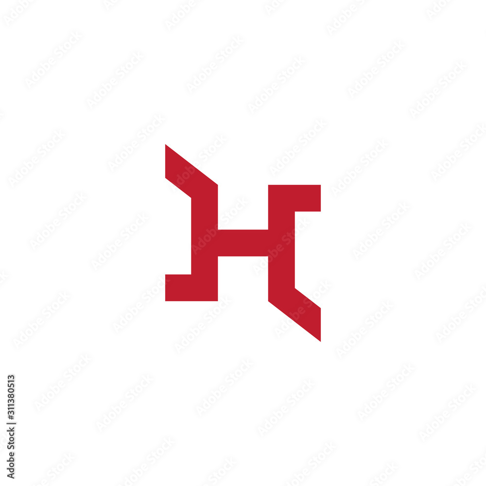letter hj simple geometric linked logo vector letter hj simple geometric linked logo vector