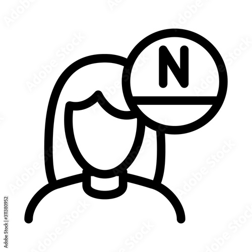 Woman Rejuvenate Vitamin Icon Vector. Outline Woman Rejuvenate Vitamin Sign. Isolated Contour Symbol Illustration