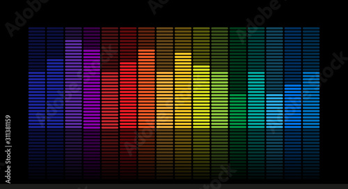 Sound wave equalizer vector design	