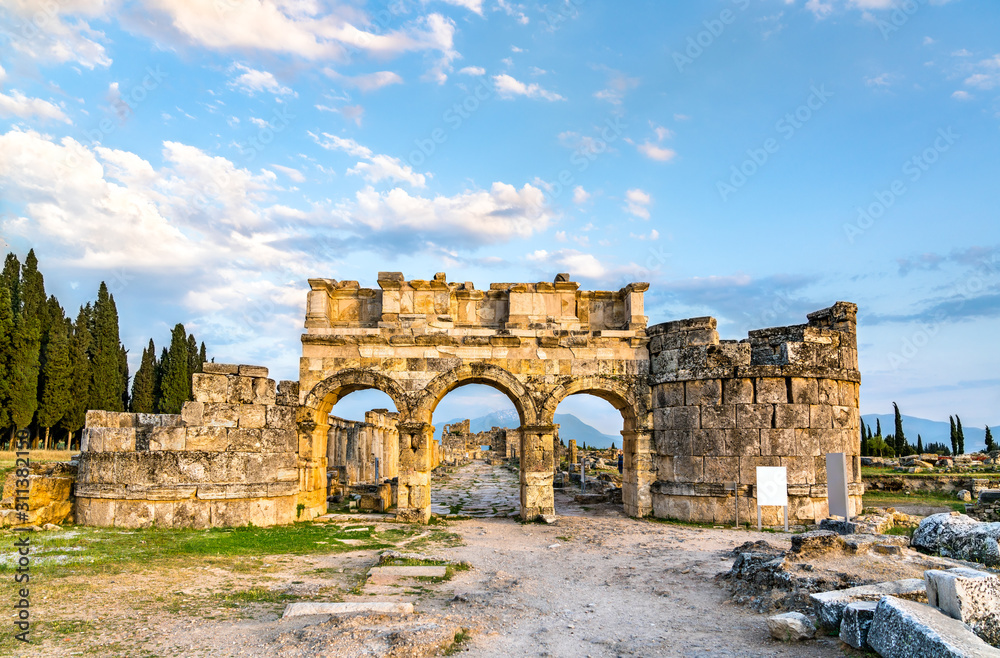 The Domitian Gate at Hierapolis in Pamukkale, Turkey
