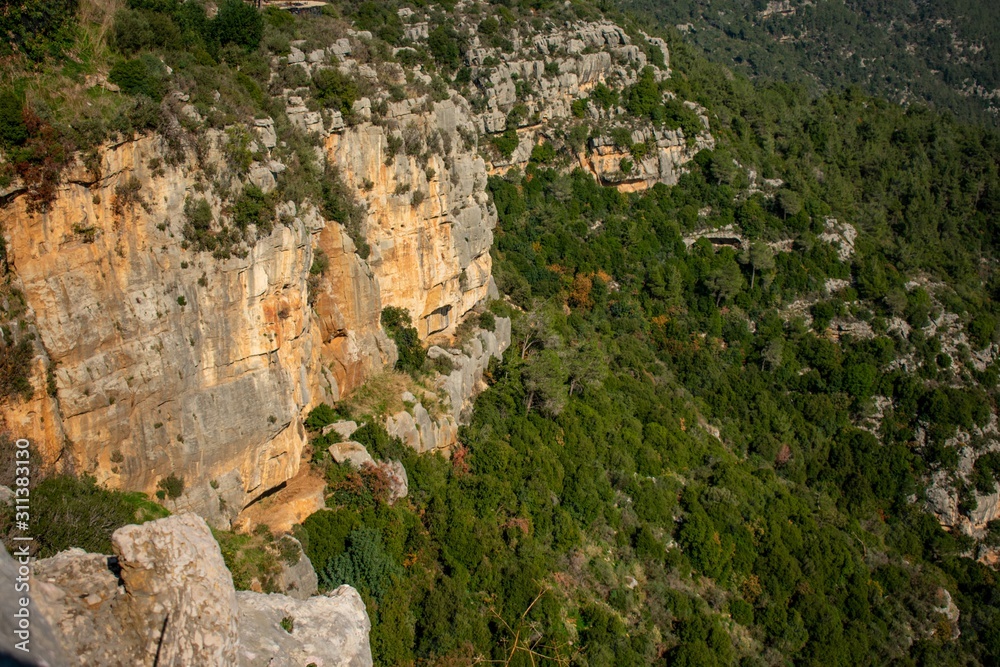 Green remote valley in the Lebanon mountains Green remote valley in the Lebanon mountains