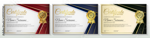 Appriciation certificate best award diploma set