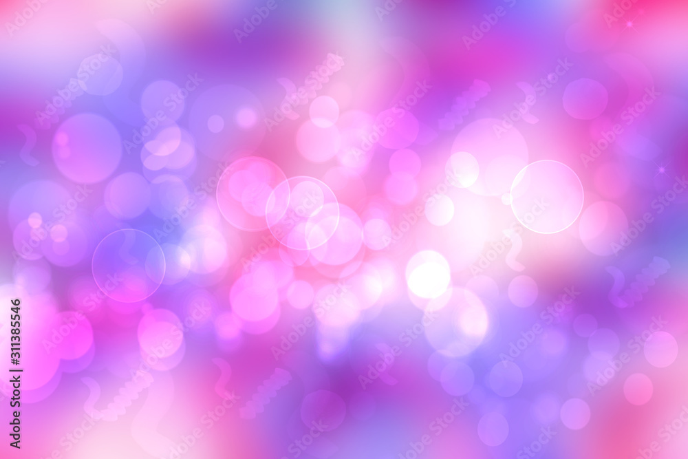 Abstract blue gradient pink purple background texture with glitter defocused sparkle bokeh circles and glowing circular lights. Beautiful backdrop with bokeh light effect. Abstract blue gradient pink purple background texture with glitter defocused sparkle bokeh circles and glowing circular lights. Beautiful backdrop with bokeh light effect.