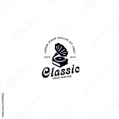 Music Classic logo design template