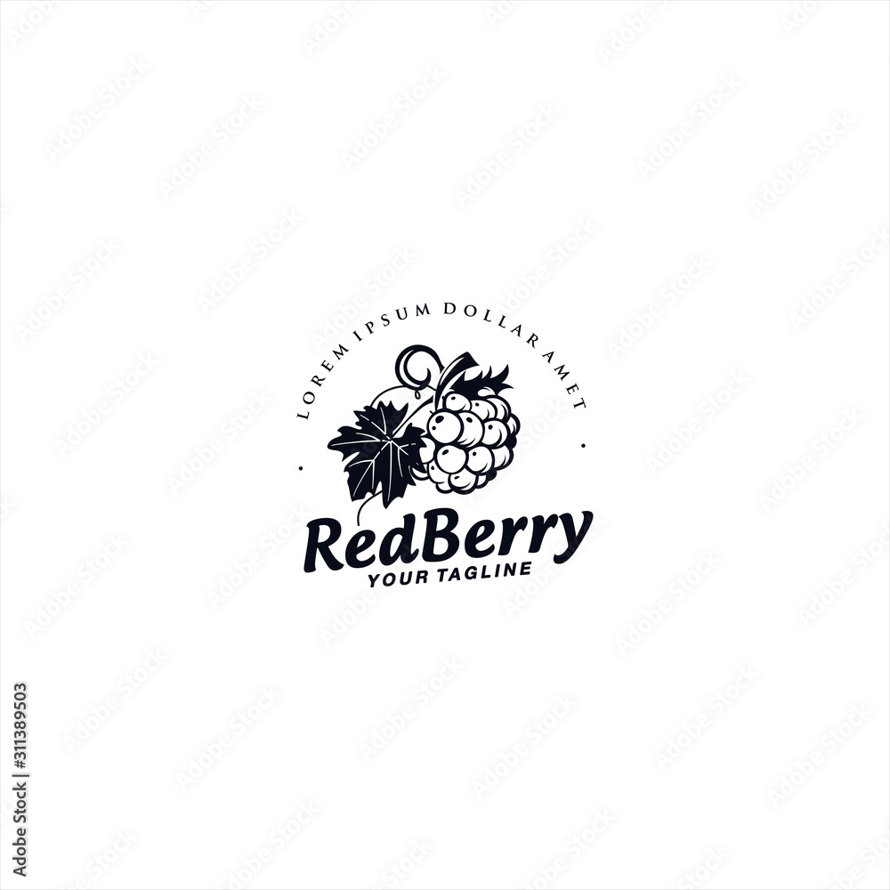 Fruit Berry logo design template