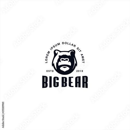 Bear logo Logo Design Vector Illustration Template Idea