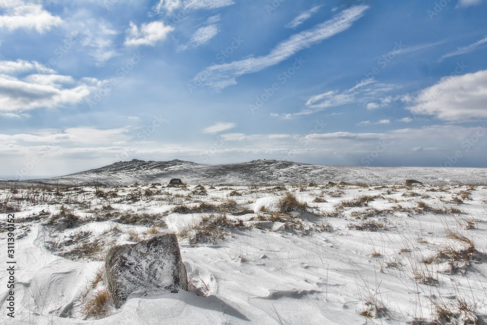 winter bodmin moor landscape