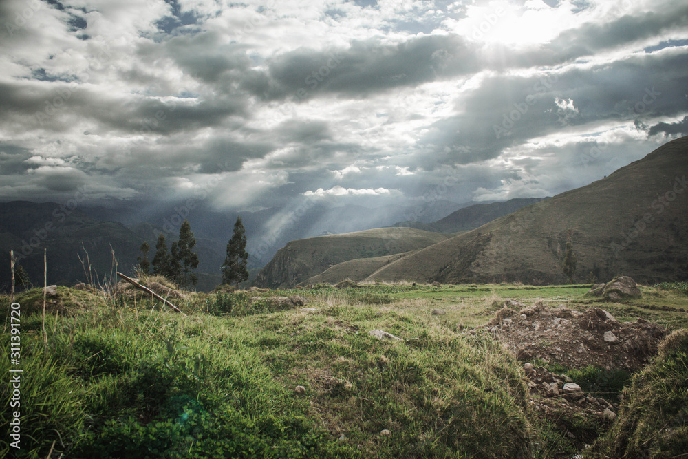 Fototapeta premium view of mountains
