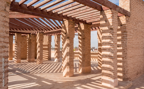 structure with shadows in marrakech