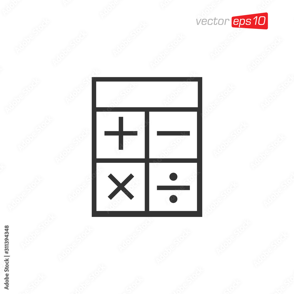 Calculator Icon Design Vector Template Calculator Icon Design Vector Template