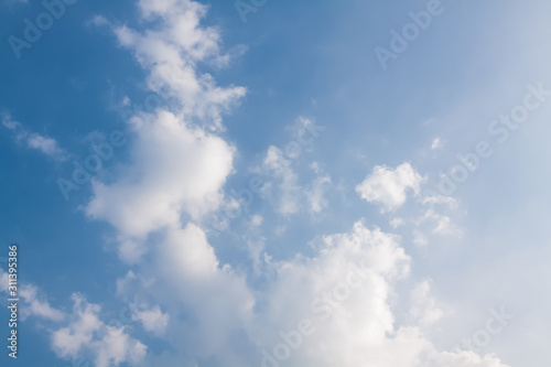 blue sky with white clouds