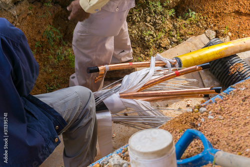 Underground High Voltage XLPE Cable Jointing preparation