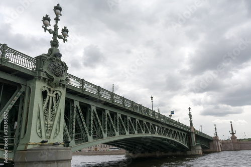 Trinity bridge over the Neva river in St. Petersburg