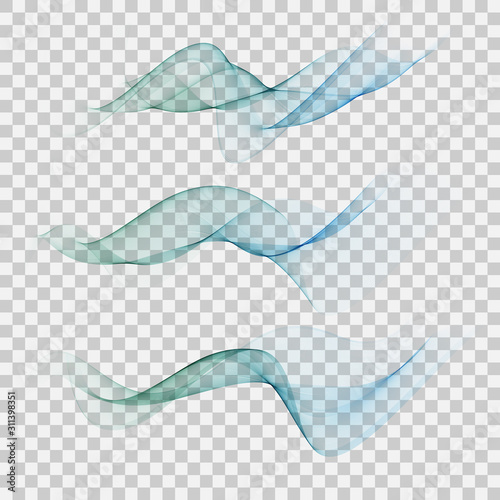 Bright green blue speed abstract lines flow minimalistic fresh swoosh seasonal spring wave transition divider editable template.