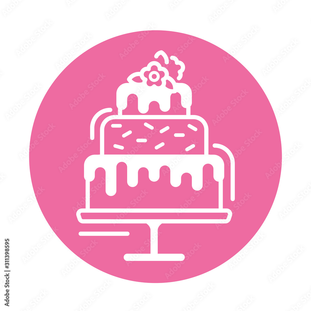 Wedding cake dessert line icon. Sweet gift concept. Sign for web page, mobile app, banner, social media. Pictogram UI UX and GUI user interface. Vector clipart, illustration, template. Editable stroke Wedding cake dessert line icon. Sweet gift concept. Sign for web page, mobile app, banner, social media. Pictogram UI UX and GUI user interface. Vector clipart, illustration, template. Editable stroke