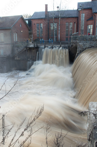 hydroelectric power station dam on the river