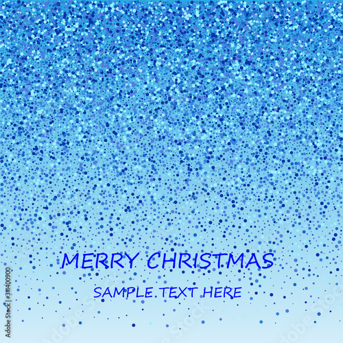 Silver blue glitter festoons falling confetti garlands holiday background vector illustration. Sparkles glitter, tinsels design.