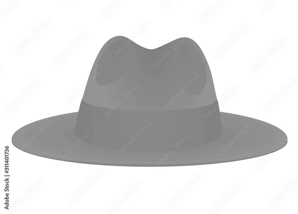 Grey hat band. vector illustration Grey hat band. vector illustration