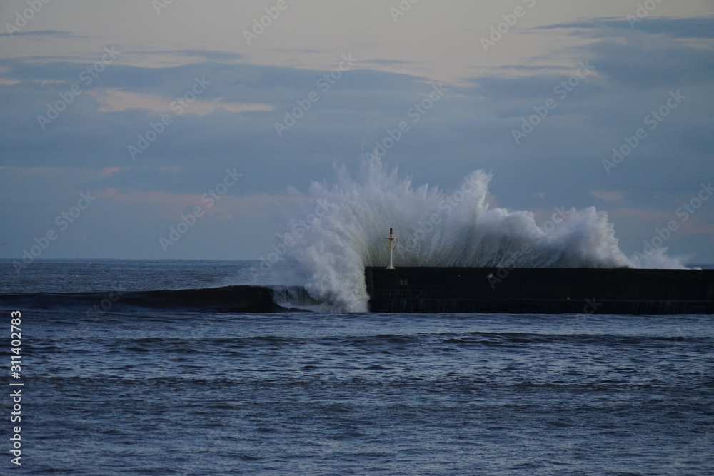 Arklow Stormy Sea in Winter