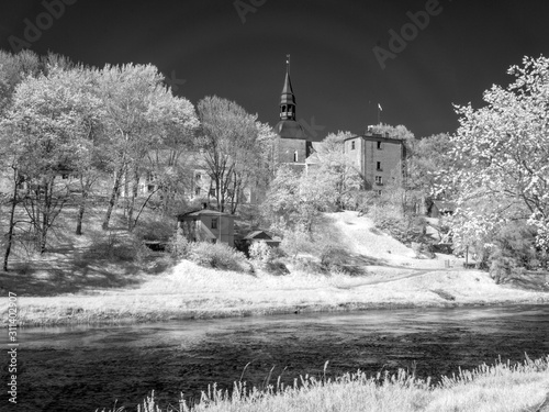 infrared photography, landscape with river © ANDA
