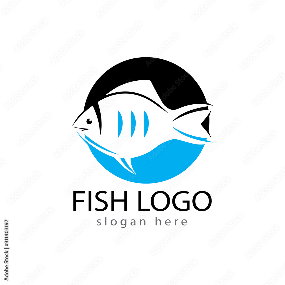 Fish logo template. Creative vector symbol Fish logo template. Creative vector symbol