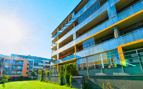 Apartment residential buildings with outdoor facilities Vilnius reflex