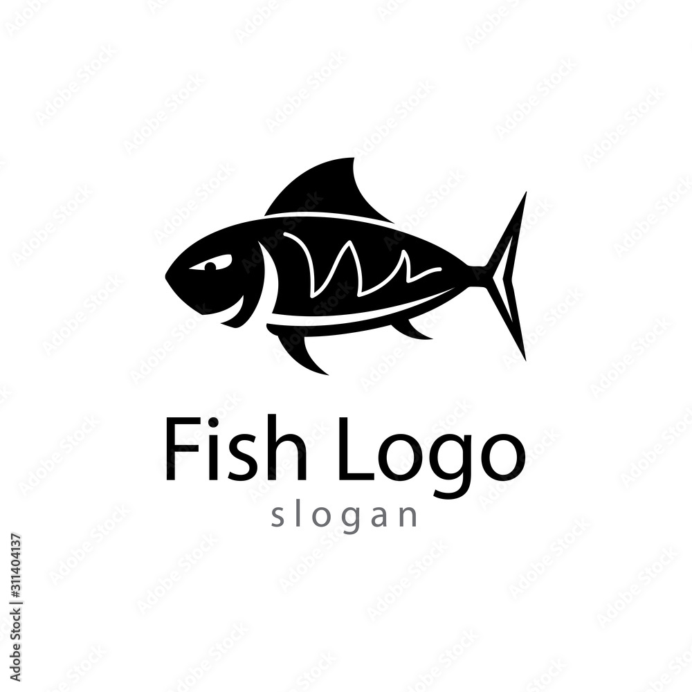 Fish logo template. Creative vector symbol Fish logo template. Creative vector symbol