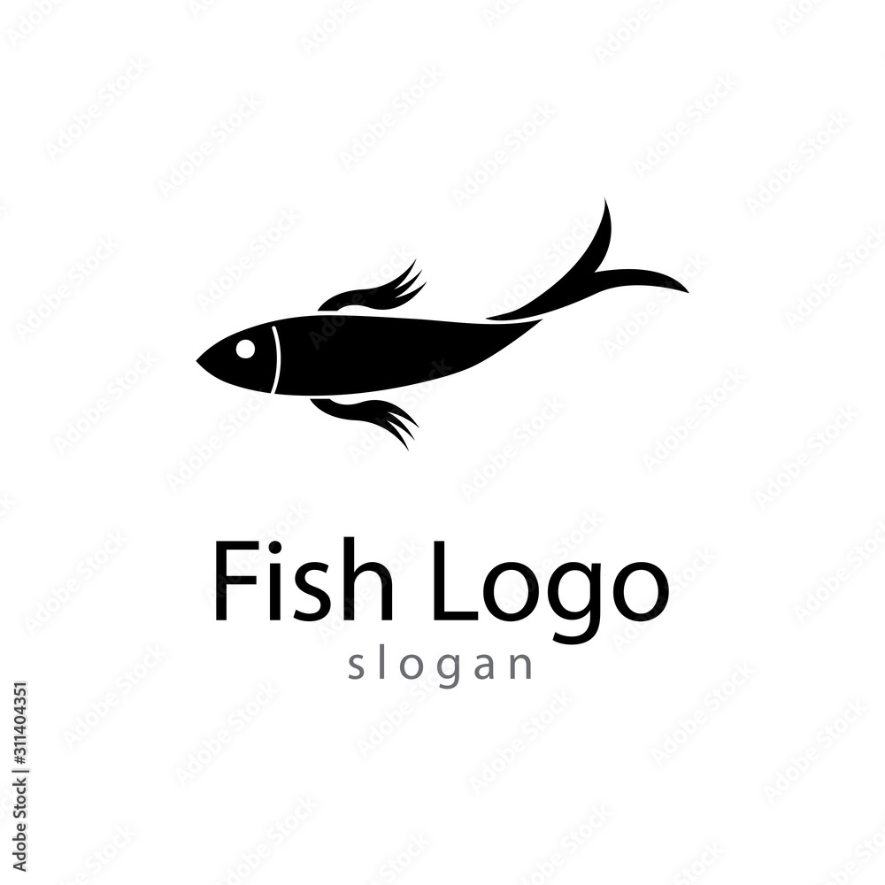 Fish logo template. Creative vector symbol Fish logo template. Creative vector symbol