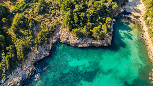 East coast, a top view of Majorca, Spain