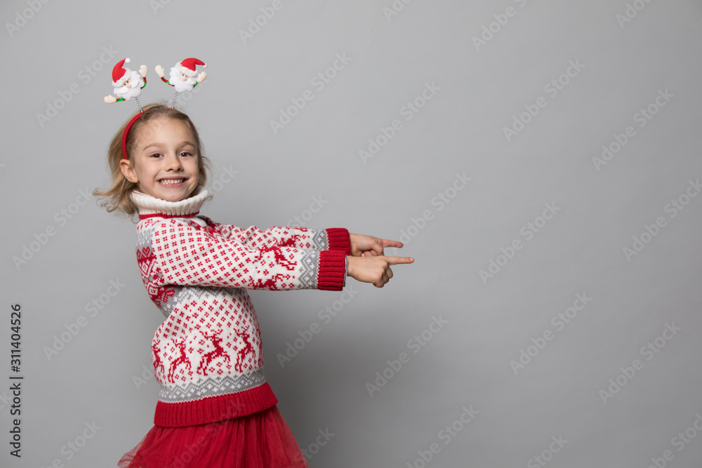 Little girl in winter look. Christmas concept. Little girl in winter look. Christmas concept.