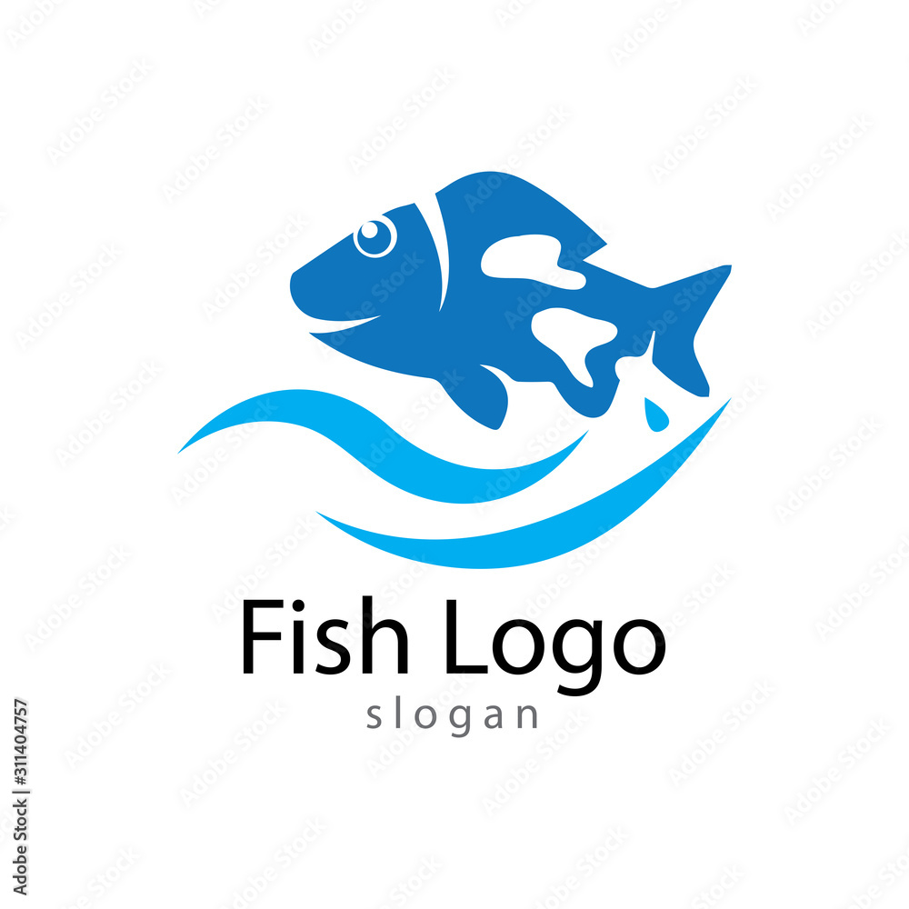 Fish logo template. Creative vector symbol Fish logo template. Creative vector symbol