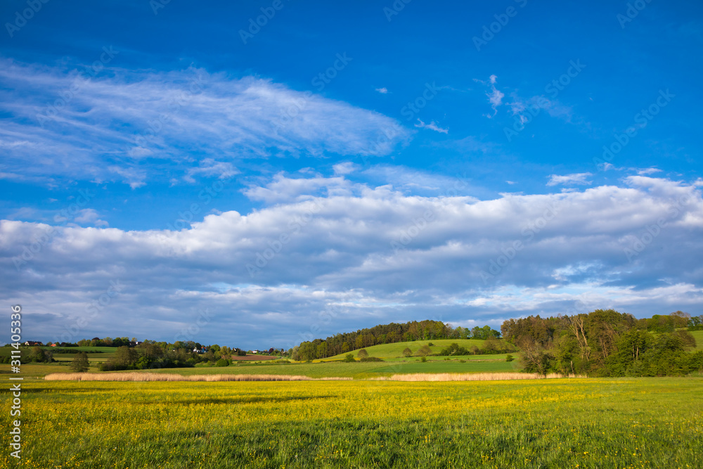 Fototapeta premium Spring rural landscape Bavaria Germany