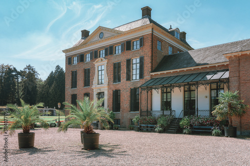The frontside of the castle and park  Rosendael located in Rozendaal photo