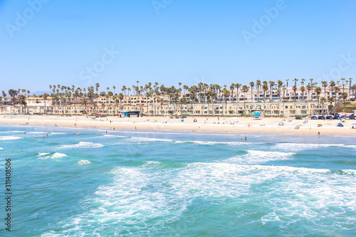 Obraz na płótnie Oceanside Beach California taken from the Oceanside Pier