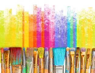 Paintbrush art paint creativity craft backgrounds exhibition