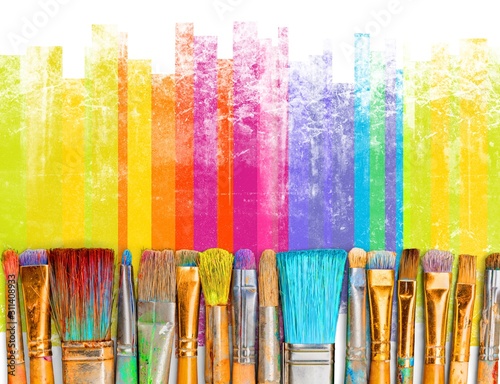 Paintbrush art paint creativity craft backgrounds exhibition