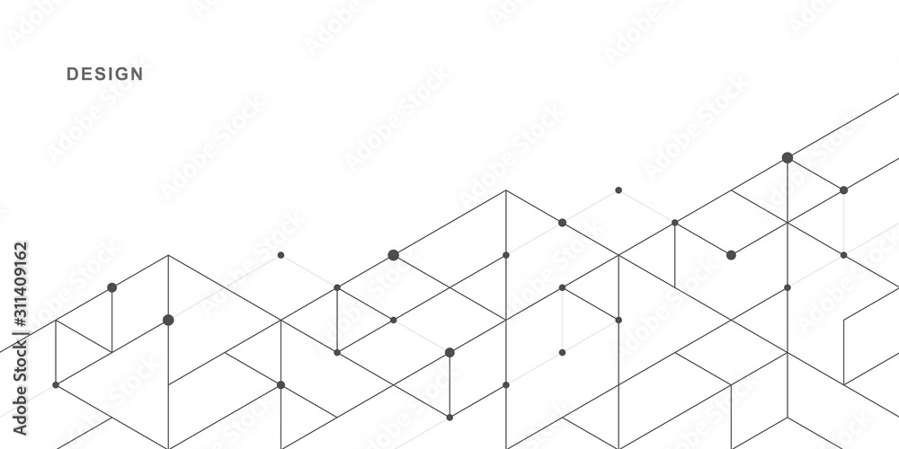 Abstract geometric technological background. Vector creative design.