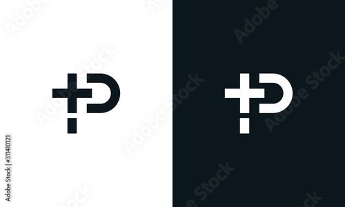 Minimalist abstract letter P Medical logo. This logo icon incorporate with letter P and medical icon in the creative way.
