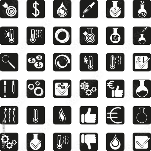 Verschiedene Chemie Icons  Buttons   Sammlung