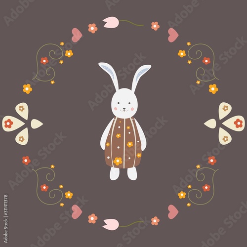 Cute Bunny Character for cards, t-shirts, Easter themes, etc.